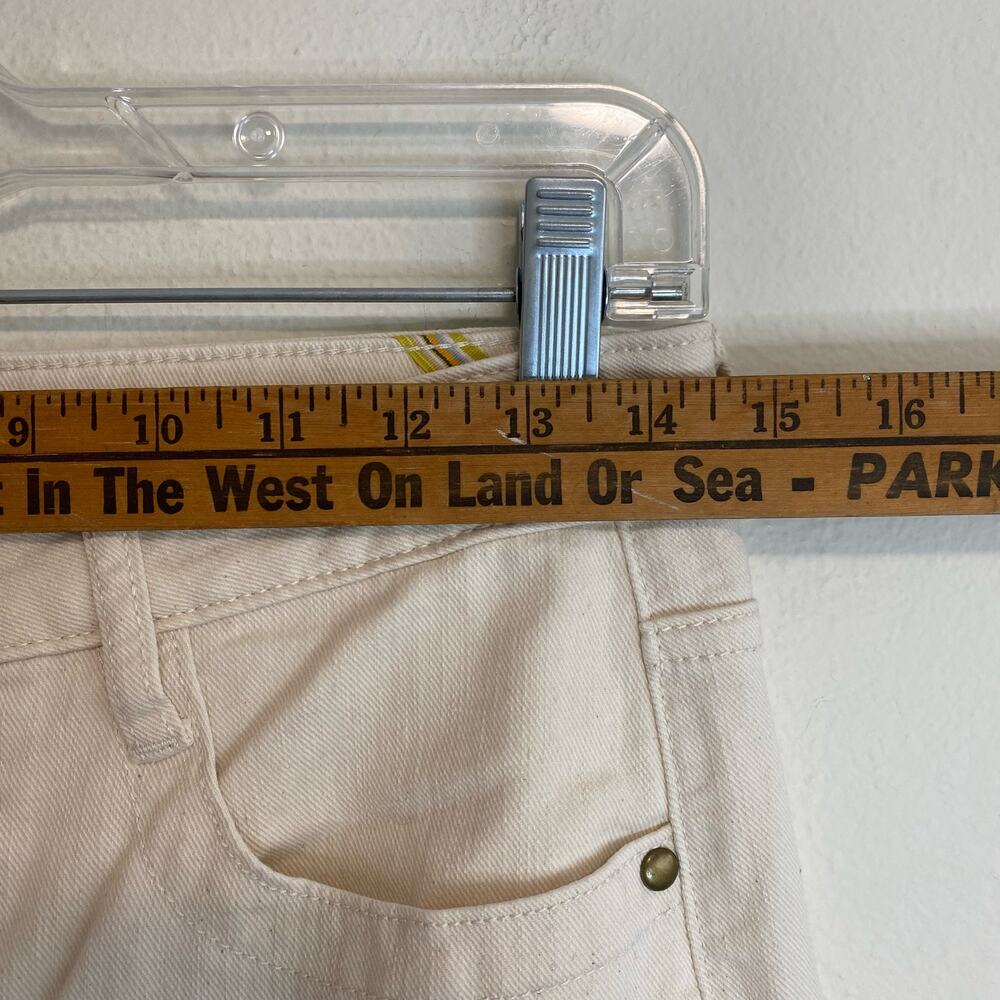 Maeve by Anthropologie Wide Leg Jeans Trouser Cream Women's Size 28 - Picture 7 of 7